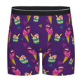thumbnail image 1 of Mens Underwear, Funny Ice Cream Print Purple Mens Underwear Boxer Briefs, Soft Breathable Underwear Long Leg For Men, 1 of 8