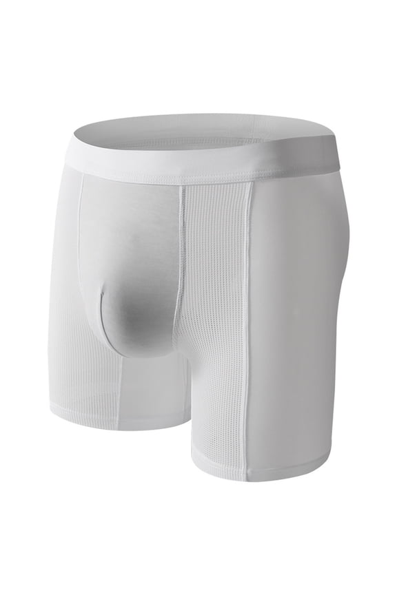 Mens Underwear,Ice Silk Sports Underwear Breathable for Running Workout and Active Wear,Men's Underwear,XL,White