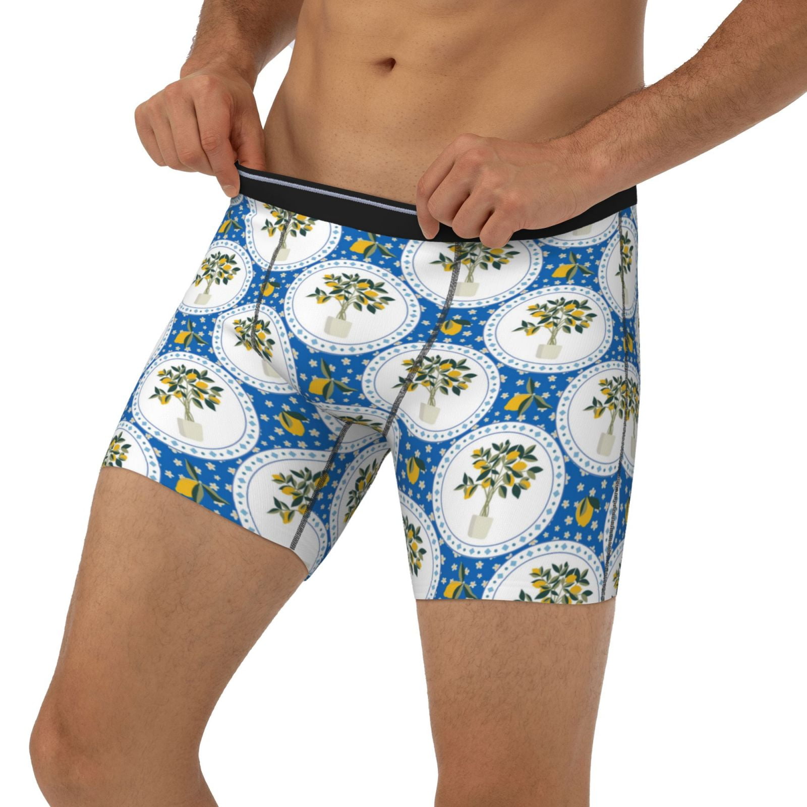 Mens Underwear, Lemon tree lemons blue Italian style Soft Mens ...