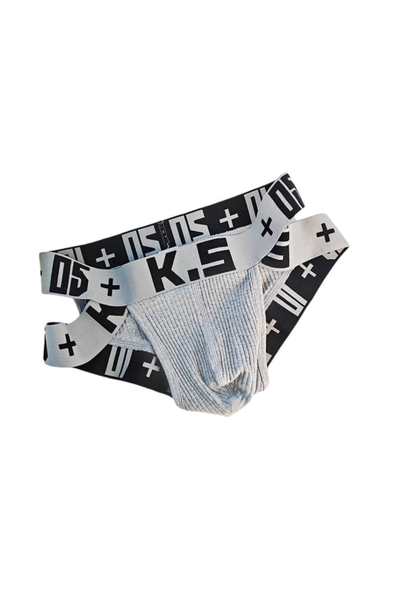 Mens Underwear,Low Rise Briefs Letter Print Underwear Comfortable Daily Wear for Summer Casual Sports Outfits,Men's Underwear,L,Grey