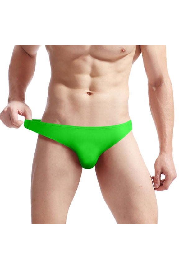 Mens Underwear Low Waist Casual Fit Translucent Ice Silk Buckle G String Spring Summer Male Boxer Briefs