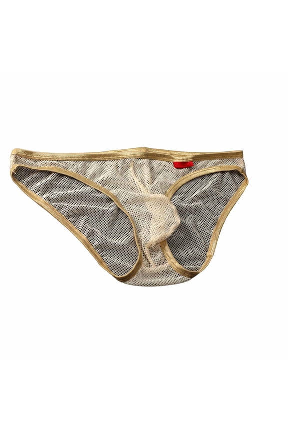 Mens Underwear,Low Waist Drawstring Triangle Underwear Fashion Classic Fit Comfortable Briefs For Casual Wear,Men's Underwear,M,Beige