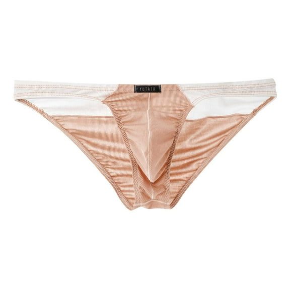 Mens Underwear Men Casual Fashion Solid Underwear Mesh Striped Low Waist Briefs