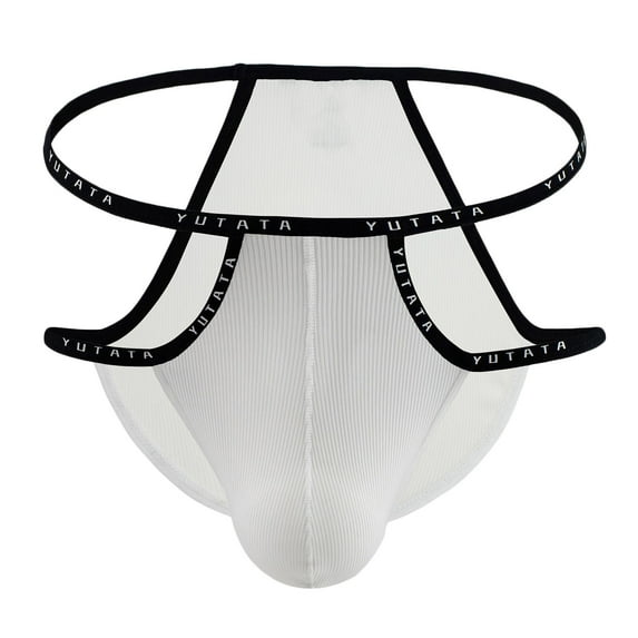 Mens Underwear Men Casual Fashion Solid Underwear Mesh Striped Low Waist Briefs