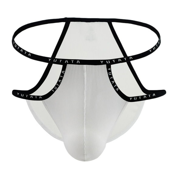 Mens Underwear Men Casual Fashion Solid Underwear Mesh Striped Low Waist Briefs