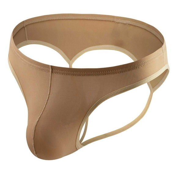 Mens Underwear Men Casual Fashion Solid Underwear Mesh Striped Low Waist Briefs