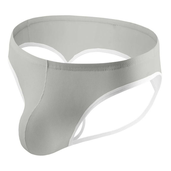 Mens Underwear Men Casual Fashion Solid Underwear Mesh Striped Low Waist Briefs