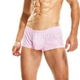 thumbnail image 1 of Mens Underwear Men Casual Plaid Boxer Briefs Breathable Low Waist Narrow Side Pants Underwear Pants, 1 of 1