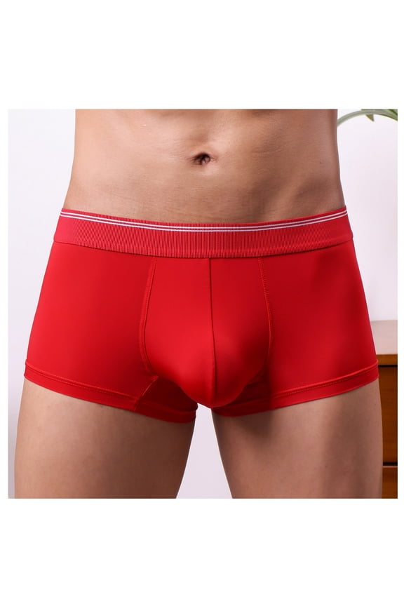 Mens Underwear Men Casual Solid Breathable Low Waist Sports Hip Lifting Underwear Pants, Size M-3XL