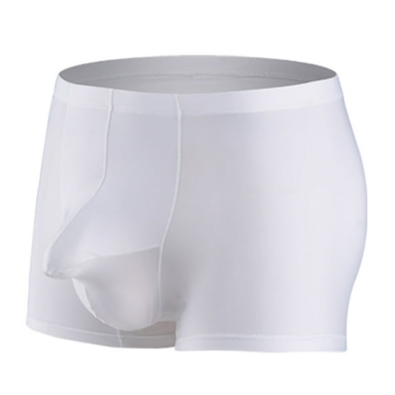 Mens Underwear Men Casual Solid Thin Ice Silk And Transparent Boxer Underwear Pants