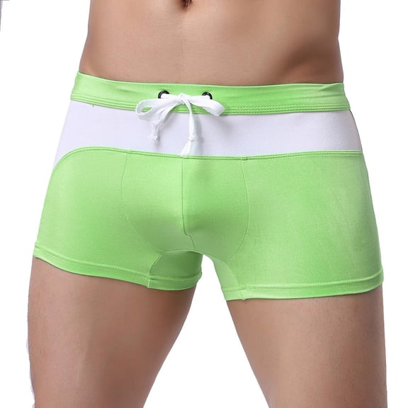Mens Underwear Men's Boxer Briefs Beach Stitching Contrast Color Swimming Trunks Swimming Trunk
