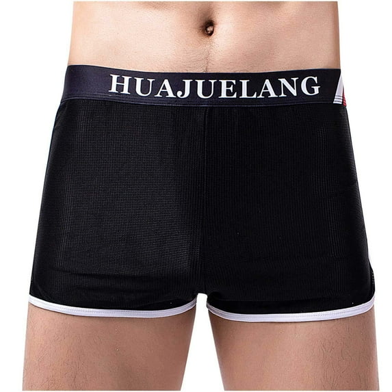 Mens Underwear Men's Boxer Three Points Shorts Mesh Sexy Breathable Panties
