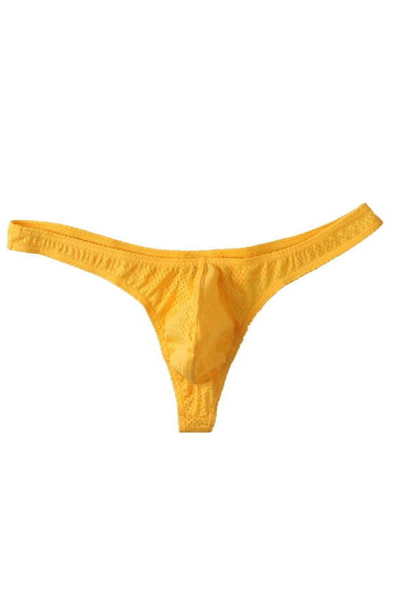 Mens Underwear Men's Fashion Low Waist Silk Mesh Breathable Thong Underpanties