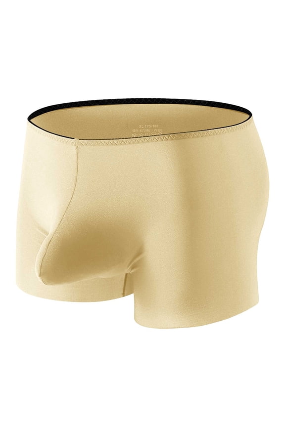 Mens Underwear,Men's Flat Slim Breathable Underwear Pants Fashionable Sports Casual Athletic Wear With Close Fitting Comfort Design,Men's Underwear,Khaki,2XL