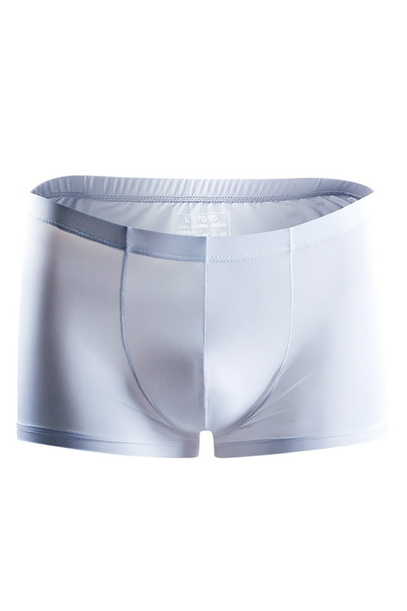 Mens Underwear Men's Ice Silk Solid Color Underwear Boxer Shorts Thin Breathable Underwear