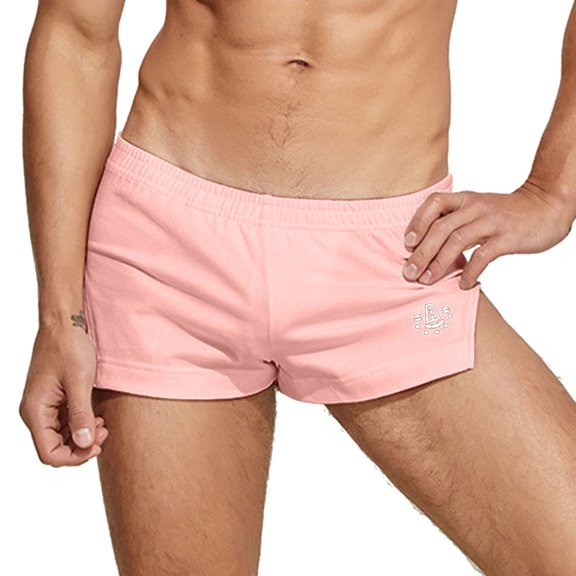 Mens Underwear,Men's Loose Fit Underwear Home Sleepwear Comfortable Breathable Soft Fabric Large Shorts for Wear,Men's Underwear,Pink,XL