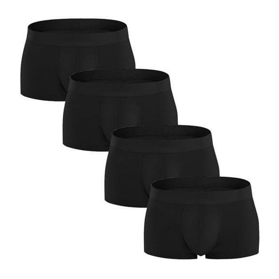 Mens Underwear,Men's Underwear 4-Pack Soft Breathable Blend Multipack Plus Size Comfort Fit Briefs 4PCS,Men's Underwear,Black,M