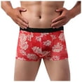 thumbnail image 1 of Mens Underwear Men's Underwear Boxer Briefs Printed Transparent Lace Breathable Underwear, 1 of 7