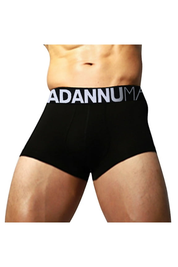 Mens Underwear,Men's Velvet Underwear with Fine Belt Detail Comfortable Soft Knickers for Everyday Wear,Men's Underwear,Black,L