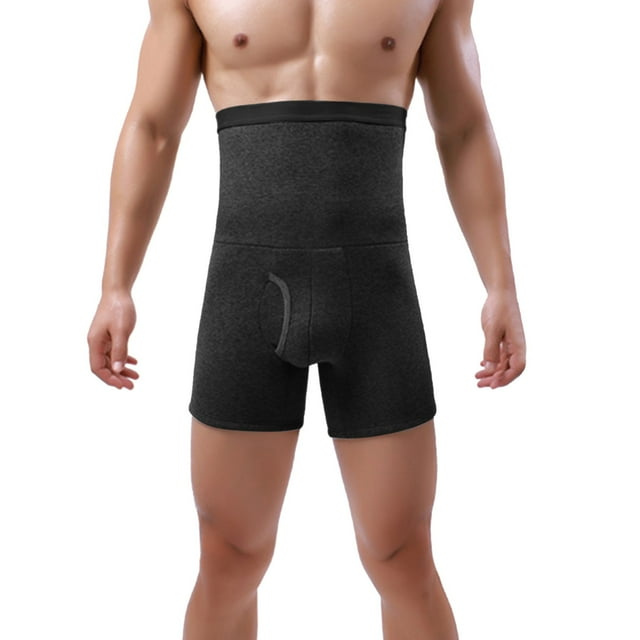 Mens Underwear,Mens High Waisted Plush Thick And Warm Underwear Solid