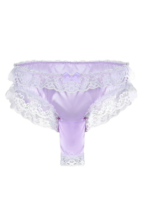 Mens Underwear Mens Lace Briefs Open Butt Low G-string Thong Underwear Panties