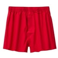 thumbnail image 1 of Mens Underwear, Mens Loose Fitting Underwear Pure Cotton Home Sleepwear Flat Angle Breathable Large Shorts, Mens Underwear Boxer Briefs(Red,L), 1 of 3