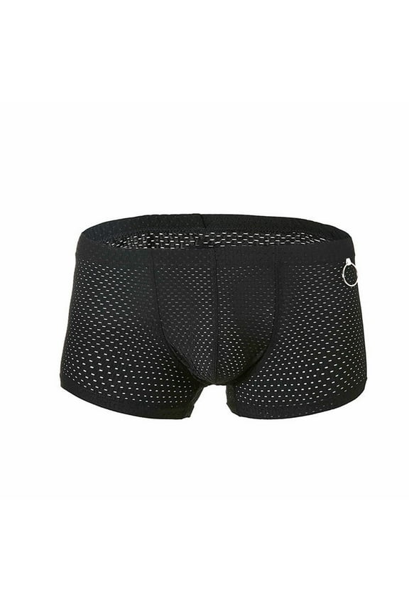 Mens Underwear Ring Panties Sexy Breathable Nylon Mesh Thong Cool And Comfortable B Oxers