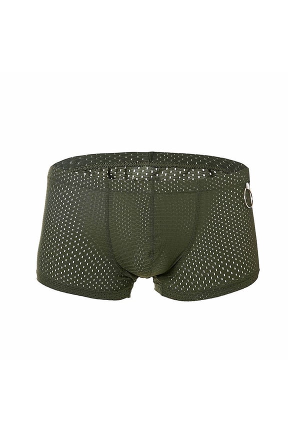 Mens Underwear Ring Panties Sexy Breathable Nylon Mesh Thong Cool And Comfortable B Oxers