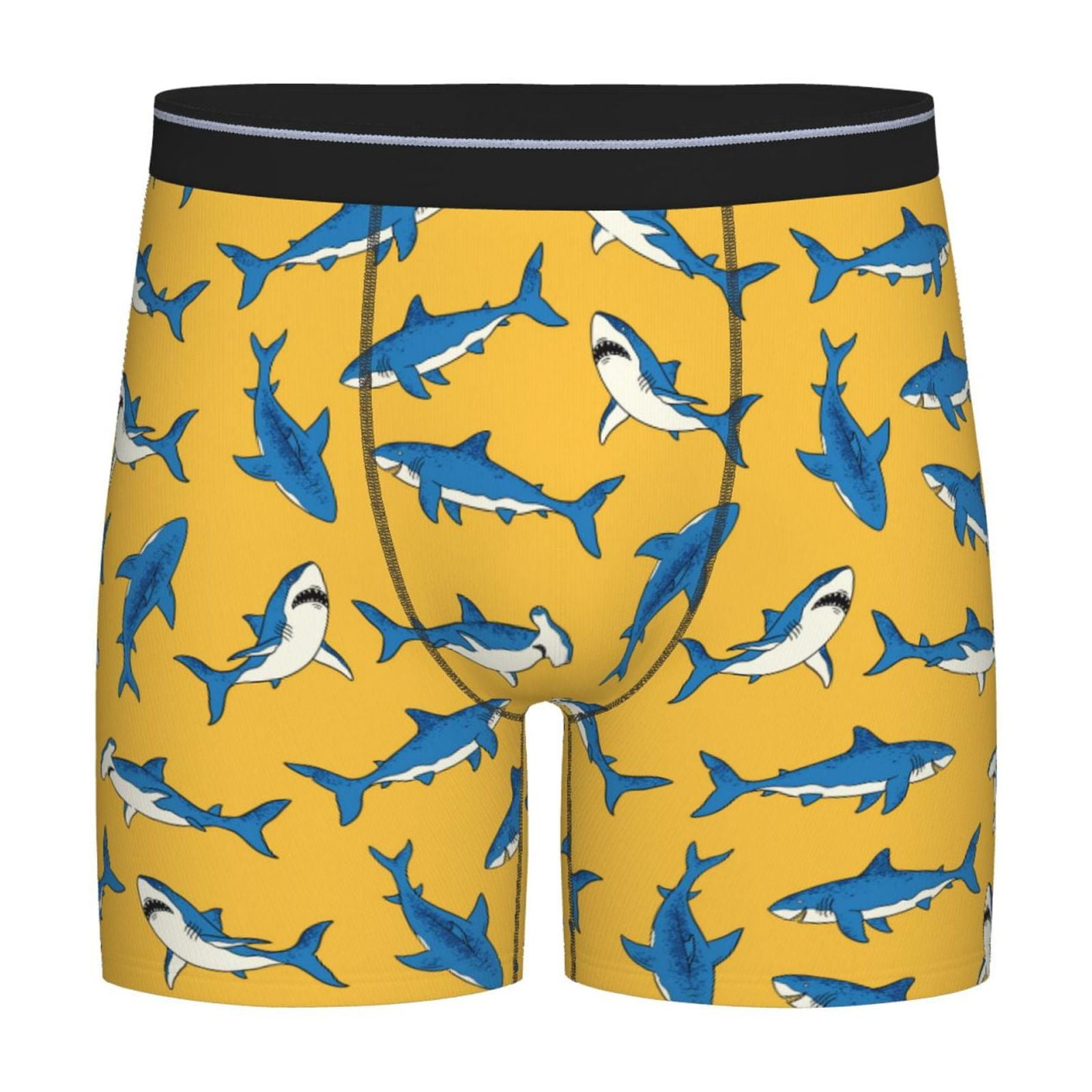 Mens Underwear, Shark Print Mens Underwear Boxer Briefs, Soft ...