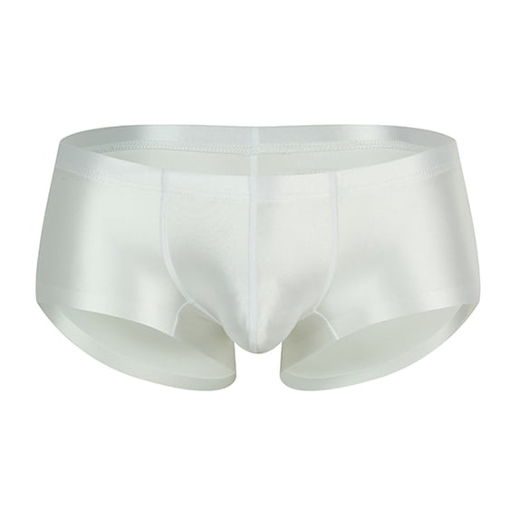 Mens Underwear,Sheer Shiny Low Rise Underwear Breathable Soft Comfortable Briefs For Daily Wear And Casual Use,Men's Underwear,L,White