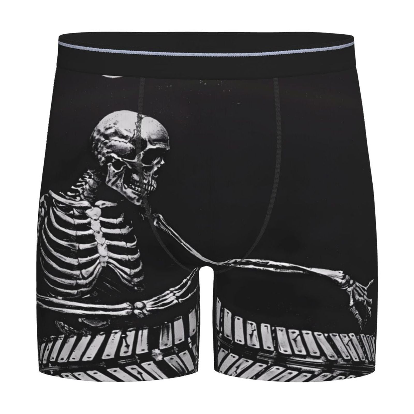 Boxer Skeleton Mens Underwear, Skeleton Playing Xylophone Mens Underwear Boxer Briefs ...