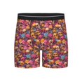 thumbnail image 1 of Mens Underwear, Skull Blue Daisy Flower Mens Underwear Boxer Briefs, Soft Breathable Underwear Long Leg For Men, 1 of 8