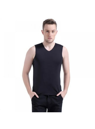 1 pcs Teens printed silk vest baniyan black color L size innerwear