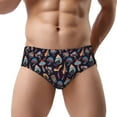 thumbnail image 1 of Mens Underwear - Soft Comfort Men's Underwear Briefs, Mushroom Doodle Breathable Stretch Classic Fit Mens Bikini Cuteness Underwear, 1 of 5