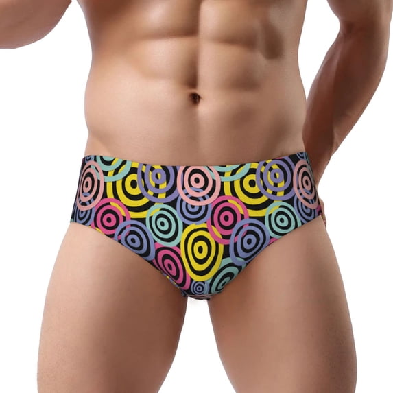 Mens Underwear - Soft Comfort Men's Underwear Briefs, abstractly colorful print A Breathable Stretch Classic Fit Mens Bikini Cuteness Underwear