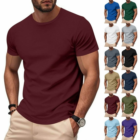 Mens Underwear T Shirts Solid Color Short Sleeved Outdoor Running Sports Breathable Short Sleeve