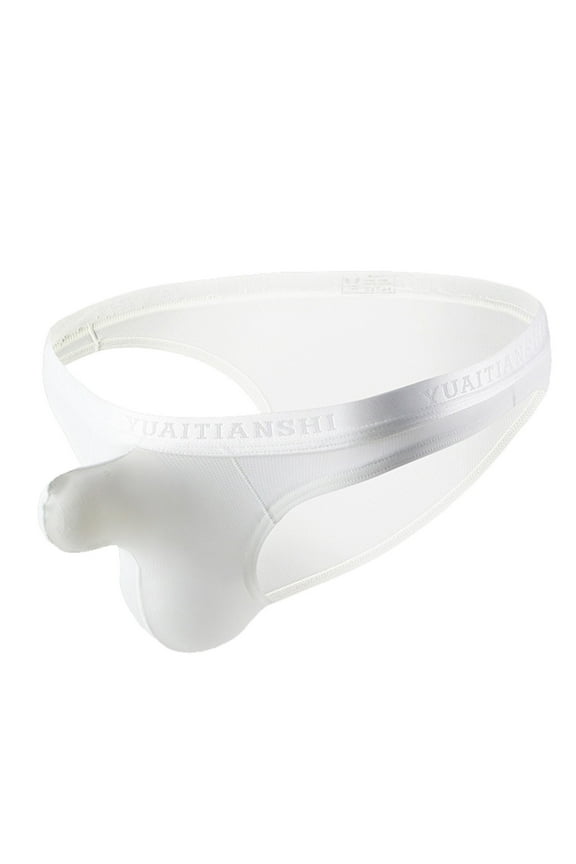 Mens Underwear,Thin Solid Color Nylon Low Waist Men's Briefs Comfortable Lightweight Smooth Fabric Supportive Fit,Men's Underwear,White,S