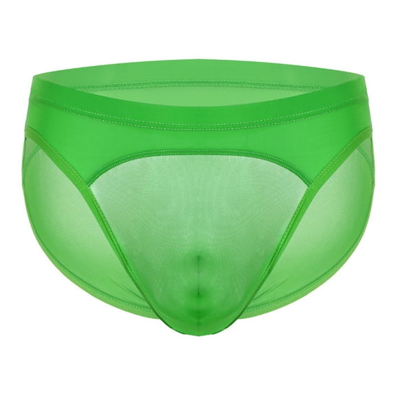 Mens Underwear Thongs Lightweight Low Waisted Breathable Hollow-Out High-Cut Casual Solid Color Mesh Briefs Summer