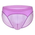 thumbnail image 1 of Mens Underwear Thongs Lightweight Low Waisted Breathable Hollow-Out High-Cut Casual Solid Color Mesh Briefs Summer, 1 of 2
