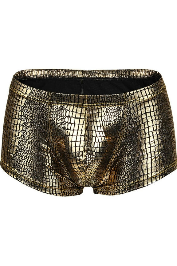 Mens Underwear Underwear Boxers Fishscale Imitation Double - Ding Underwear Sexy