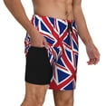thumbnail image 1 of Mens Union Jack All Uk Flag 2 in 1 Quick Dry Swim Trunks with Compression Liner Beach Shorts, 1 of 6