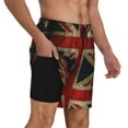 thumbnail image 1 of Mens Union Jack Flag Swimming Trunks with Compression Liner Beach Quick Dry Swim Shorts, 1 of 6