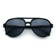 thumbnail image 1 of Mens Unique Metal Flex Hinge Round Fashion Racer Plastic Sunglasses All Black, 1 of 8