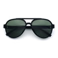 thumbnail image 1 of Mens Unique Metal Flex Hinge Round Fashion Racer Plastic Sunglasses Black - Green, 1 of 8