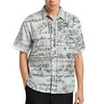 thumbnail image 1 of Mens Unique Pattern Ancient Mystical Mathematical Drawings Button Up Shirts Vacation Summer Clothes, 1 of 6
