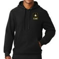 thumbnail image 1 of Mens United States Army (pocket print) Super Heavyweight Hoodie - Black, XL, 1 of 2
