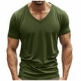 thumbnail image 1 of Mens V Neck Athletic T-Shirts, Short Sleeve Shirts for Men Big and Tall Casual Quick Dry Slimming Fit Workout Tops, 1 of 6