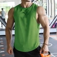 thumbnail image 1 of Mens V Neck Sleeveless Tank Tops Quick Dry Athletic Gym Muscle Tees, Lightweight Soft Workout Shirts Green M, 1 of 3