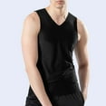 thumbnail image 1 of Mens V Neck Tank Tops Plus Size L-4X Sleeveless Quick-Drying Gym Shirts Casual Stretchy Slim Pullover Breathable Running Vests Undershirts, 1 of 5