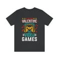 thumbnail image 1 of Mens V is For Video Games Funny Saying Valentines Day Shirt Tee T-Shirt, 1 of 6